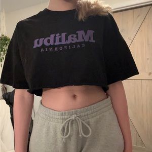 cropped brandy melville tshirt